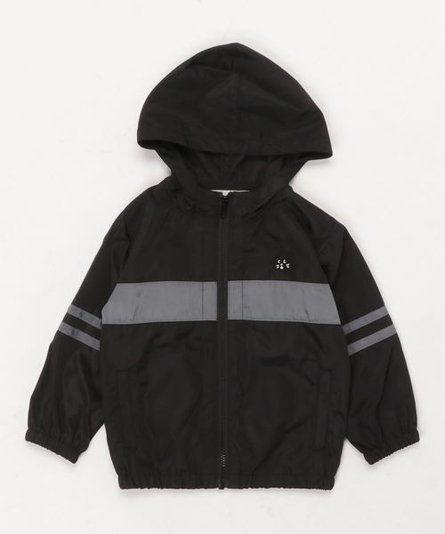 にゃー（ニャー）の「S にゃーウインドブレーカー（ブルゾン・キッズ・ブラック/ネイビー/ピンク・L size/M size）」の2枚目の写真