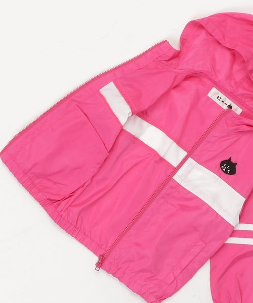 にゃー（ニャー）の「S にゃーウインドブレーカー（ブルゾン・キッズ・ブラック/ネイビー/ピンク・L size/M size）」の5枚目の写真