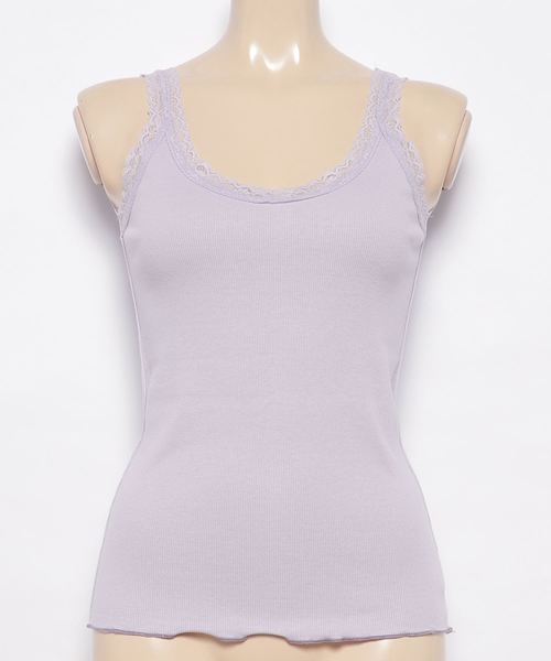 WEGO（ウィゴー）の「WEGO/レースキャミソール（キャミソール・レディース・ブラック/ホワイト/ピンク/グリーン/ベージュ/ブルー/パープル・FREE）」の6枚目の写真