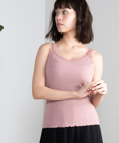 WEGO（ウィゴー）の「WEGO/レースキャミソール（キャミソール・レディース・ブラック/ホワイト/ピンク/グリーン/ベージュ/ブルー/パープル・FREE）」の7枚目の写真