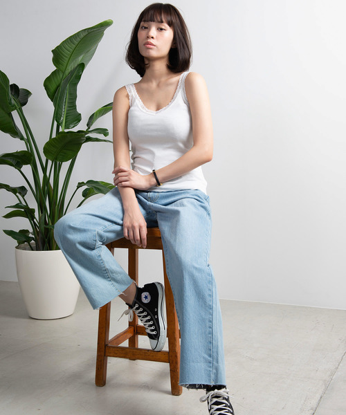 WEGO（ウィゴー）の「WEGO/レースキャミソール（キャミソール・レディース・ブラック/ホワイト/ピンク/グリーン/ベージュ/ブルー/パープル・FREE）」の13枚目の写真