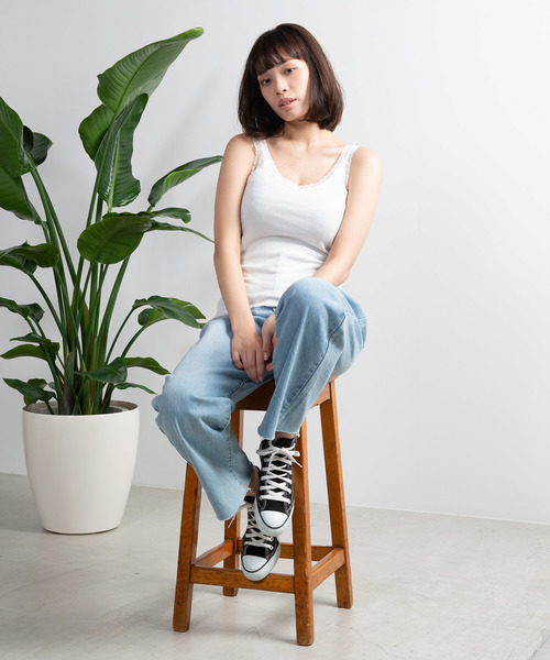 WEGO（ウィゴー）の「WEGO/レースキャミソール（キャミソール・レディース・ブラック/ホワイト/ピンク/グリーン/ベージュ/ブルー/パープル・FREE）」の8枚目の写真