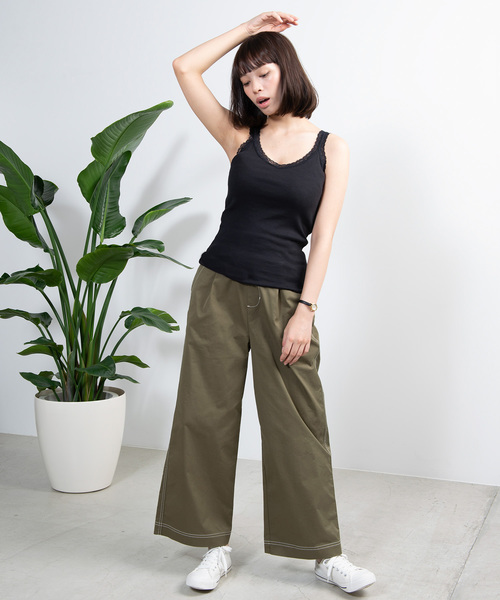 WEGO（ウィゴー）の「WEGO/レースキャミソール（キャミソール・レディース・ブラック/ホワイト/ピンク/グリーン/ベージュ/ブルー/パープル・FREE）」の18枚目の写真