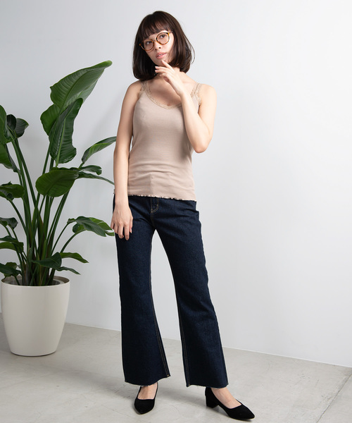 WEGO（ウィゴー）の「WEGO/レースキャミソール（キャミソール・レディース・ブラック/ホワイト/ピンク/グリーン/ベージュ/ブルー/パープル・FREE）」の20枚目の写真