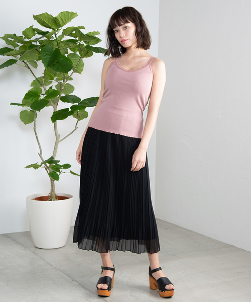 WEGO（ウィゴー）の「WEGO/レースキャミソール（キャミソール・レディース・ブラック/ホワイト/ピンク/グリーン/ベージュ/ブルー/パープル・FREE）」の12枚目の写真