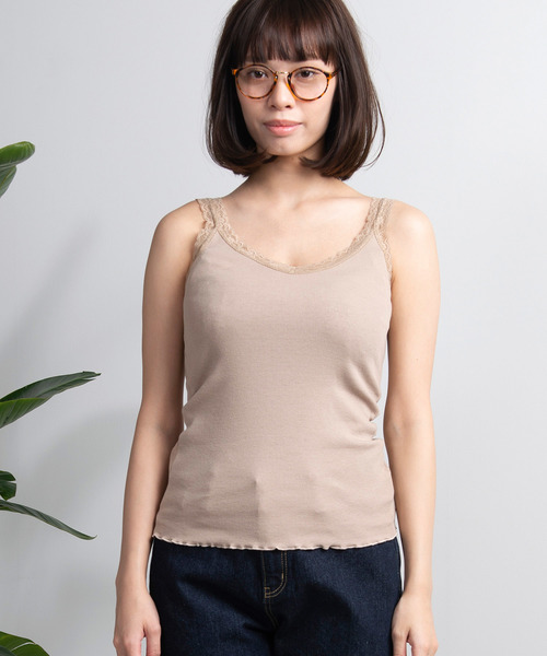 WEGO（ウィゴー）の「WEGO/レースキャミソール（キャミソール・レディース・ブラック/ホワイト/ピンク/グリーン/ベージュ/ブルー/パープル・FREE）」の21枚目の写真