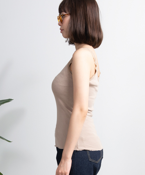 WEGO（ウィゴー）の「WEGO/レースキャミソール（キャミソール・レディース・ブラック/ホワイト/ピンク/グリーン/ベージュ/ブルー/パープル・FREE）」の15枚目の写真