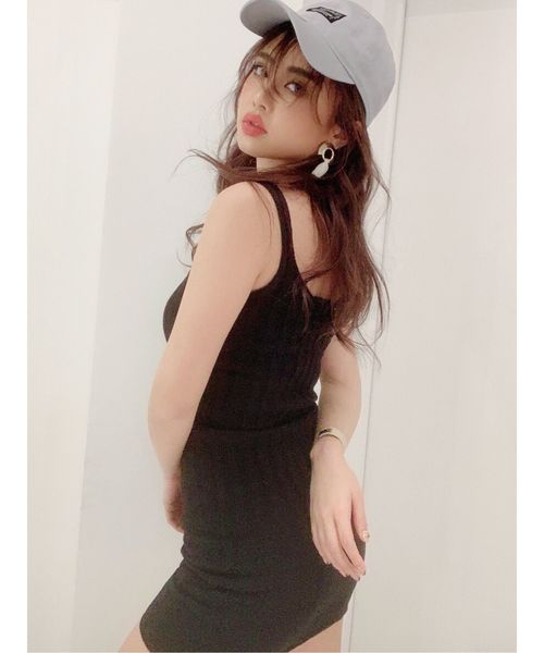 GYDA（ジェイダ）の「フロントボタンニットワンピース（ワンピース・レディース・ブラック/ピンク/ベージュ・FREE）」の6枚目の写真