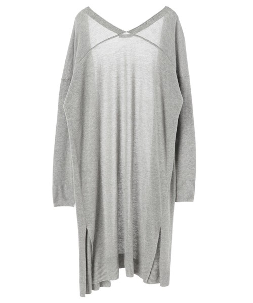 CRAFT STANDARD BOUTIQUE（クラフトスタンダードブティック）の「麻混ニットロングカーディガン○★（カーディガン/ボレロ・レディース・ネイビー/ホワイト系その他/グレー系その他/グレー系その他2・M/L）」の5枚目の写真