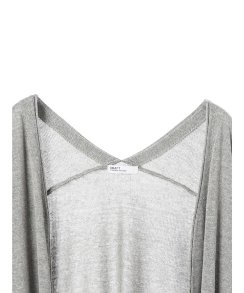 CRAFT STANDARD BOUTIQUE（クラフトスタンダードブティック）の「麻混ニットロングカーディガン○★（カーディガン/ボレロ・レディース・ネイビー/ホワイト系その他/グレー系その他/グレー系その他2・M/L）」の6枚目の写真