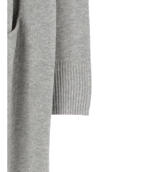 CRAFT STANDARD BOUTIQUE（クラフトスタンダードブティック）の「麻混ニットロングカーディガン○★（カーディガン/ボレロ・レディース・ネイビー/ホワイト系その他/グレー系その他/グレー系その他2・M/L）」の7枚目の写真