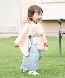 SweetMommy（スウィートマミー）の「【GIRL】ガーゼ素材和柄ベビー袴（浴衣・キッズ）」