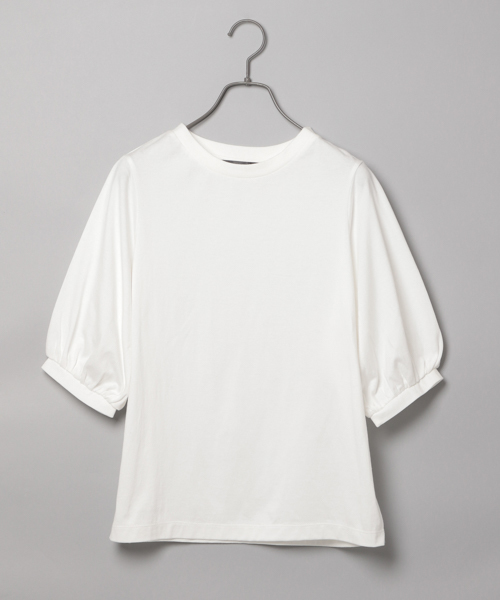 PAGEBOY(ページボーイ)の「コットンパフスリーブTシャツ(Tシャツ/カットソー・レディース・ブラック/ダークブラウン/ベージュ/オフホワイト/マスタード/レッド/カーキ・FREE)」の20枚目の写真