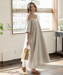 KOBE LETTUCE | 4wayリボンリラックスマキシ丈フレアワンピース(ワンピース)