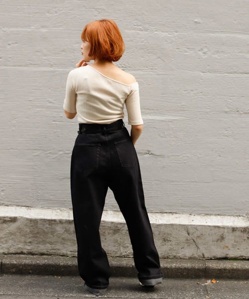 VANNIE U（ヴァニーユー）の「VANNIE U ハイウエストデニムパンツ（デニムパンツ・レディース・ブラック/ネイビー/ブラウン・SMALL/MEDIUM）」の10枚目の写真