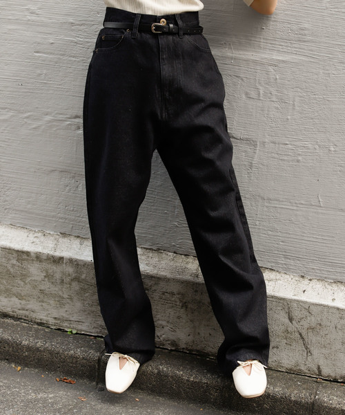 VANNIE U（ヴァニーユー）の「VANNIE U ハイウエストデニムパンツ（デニムパンツ・レディース・ブラック/ネイビー/ブラウン・SMALL/MEDIUM）」の8枚目の写真