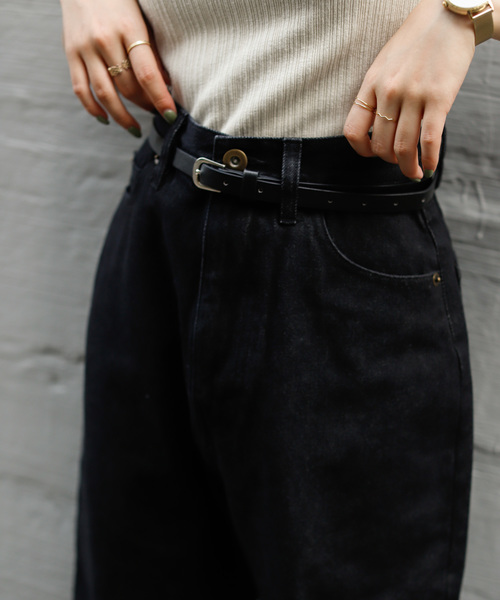 VANNIE U（ヴァニーユー）の「VANNIE U ハイウエストデニムパンツ（デニムパンツ・レディース・ブラック/ネイビー/ブラウン・SMALL/MEDIUM）」の16枚目の写真