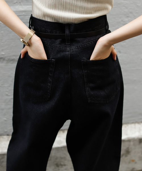 VANNIE U（ヴァニーユー）の「VANNIE U ハイウエストデニムパンツ（デニムパンツ・レディース・ブラック/ネイビー/ブラウン・SMALL/MEDIUM）」の4枚目の写真