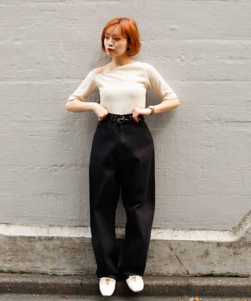 VANNIE U（ヴァニーユー）の「VANNIE U ハイウエストデニムパンツ（デニムパンツ・レディース・ブラック/ネイビー/ブラウン・SMALL/MEDIUM）」の20枚目の写真