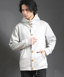 IP/パイル裏起毛パーカーボタンカーディガン