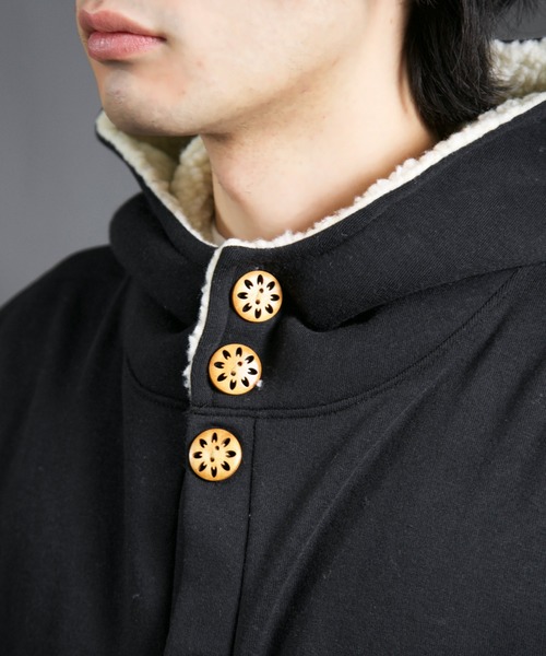 CERCA（チェルカ）の「IP/パイル裏起毛パーカーボタンカーディガン（パーカー・メンズ・チャコールグレー/ライトグレー/ブラック/ベージュ/ネイビー/その他1/その他2/杢グレー・MEDIUM/LARGE/X-LARGE）」の15枚目の写真