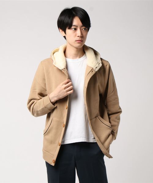 CERCA（チェルカ）の「IP/パイル裏起毛パーカーボタンカーディガン（パーカー・メンズ・チャコールグレー/ライトグレー/ブラック/ベージュ/ネイビー/その他1/その他2/杢グレー・MEDIUM/LARGE/X-LARGE）」の18枚目の写真