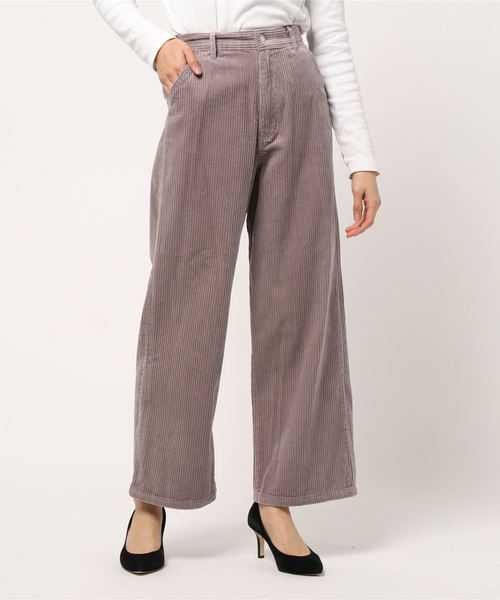rps（アールピーエス）の「コーデュロイセミワイドパンツ（その他パンツ・レディース・グレイッシュベージュ/アイボリー/ミント・M）」の5枚目の写真