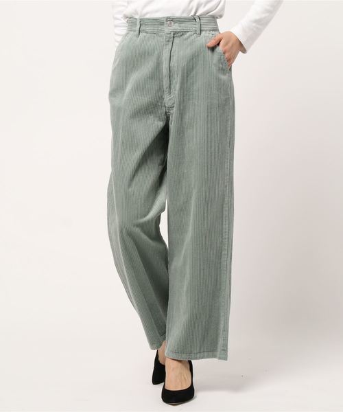 rps（アールピーエス）の「コーデュロイセミワイドパンツ（その他パンツ・レディース・グレイッシュベージュ/アイボリー/ミント・M）」の17枚目の写真