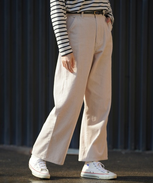 rps（アールピーエス）の「コーデュロイセミワイドパンツ（その他パンツ・レディース・グレイッシュベージュ/アイボリー/ミント・M）」の12枚目の写真