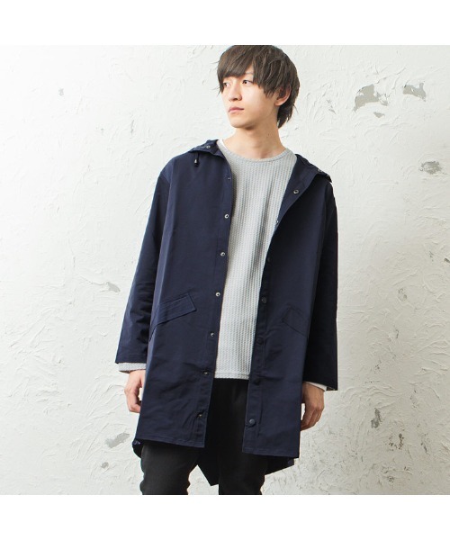 MinoriTY（マイノリティ）の「ロング丈マウンテンパーカー ライトアウター（マウンテンパーカー・メンズ・ベージュ/ネイビー/ブラック・M/L）」の3枚目の写真