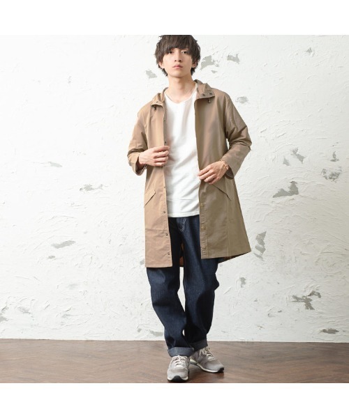 MinoriTY（マイノリティ）の「ロング丈マウンテンパーカー ライトアウター（マウンテンパーカー・メンズ・ベージュ/ネイビー/ブラック・M/L）」の9枚目の写真