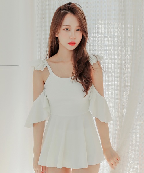 セール オフショルワンピース ハイウエストショーツ 水着2点セット 水着 Lace Ladies レースレディース のファッション通販 Zozotown