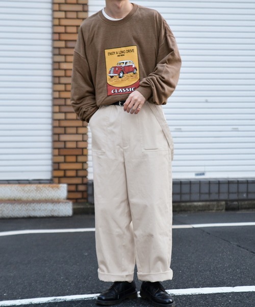 kutir(クティール)の「ピグメントレトロカー裏毛スウェット(スウェット・メンズ・カーキ/チャコールグレー/ライトブラウン・MEDIUM/LARGE/SMALL)」の11枚目の写真