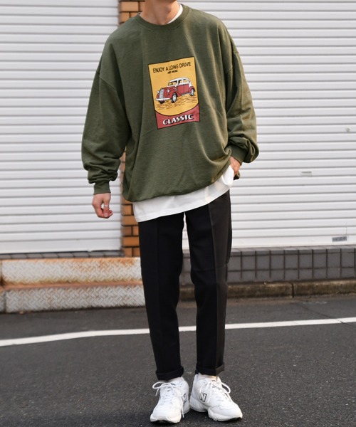 kutir(クティール)の「ピグメントレトロカー裏毛スウェット(スウェット・メンズ・カーキ/チャコールグレー/ライトブラウン・MEDIUM/LARGE/SMALL)」の18枚目の写真