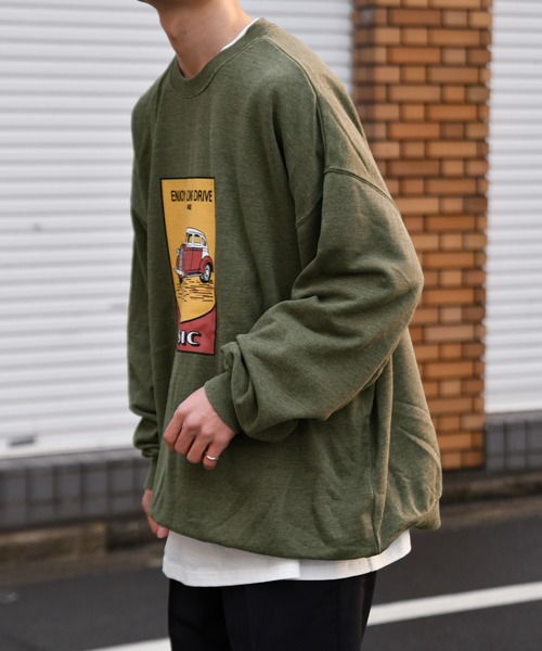 kutir(クティール)の「ピグメントレトロカー裏毛スウェット(スウェット・メンズ・カーキ/チャコールグレー/ライトブラウン・MEDIUM/LARGE/SMALL)」の21枚目の写真