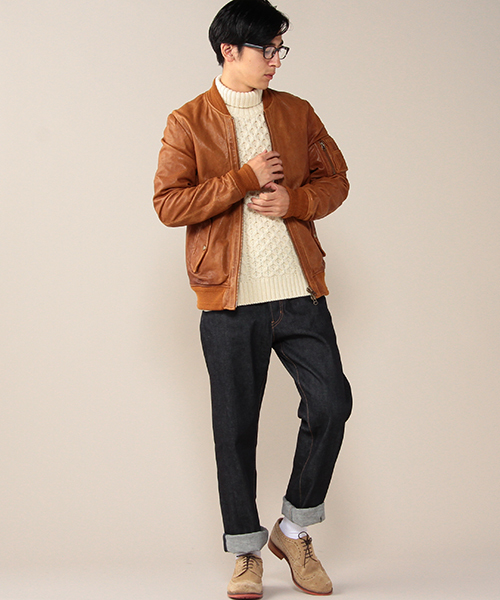 ROSE BUD COUPLES （ローズ バッド カップルズ）の「HIGHLAND CLUB / ケーブル編み ローゲージ ニット（ニット/セーター・メンズ・ホワイト系その他/チャコール/ブルー系その他・MEDIUM/SMALL/LARGE）」の5枚目の写真