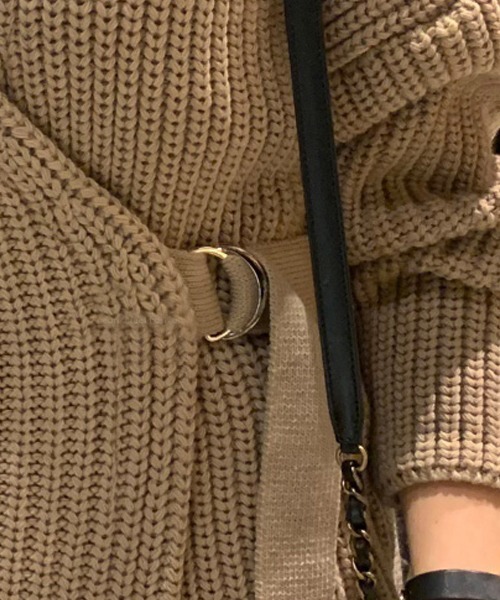 N.VOUGE（エヌヴォーグ）の「N.Vogue ラップデザインニット（ニット/セーター・レディース・ベージュ/ブルー・FREE）」の4枚目の写真