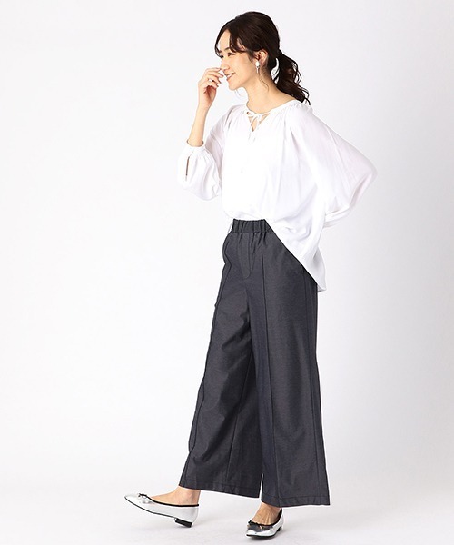COMME CA ISM(コムサイズム)の「レーヨン ローン ギャザーブラウス(シャツ/ブラウス・レディース・ホワイト/カーキ・MEDIUM/LARGE)」の11枚目の写真