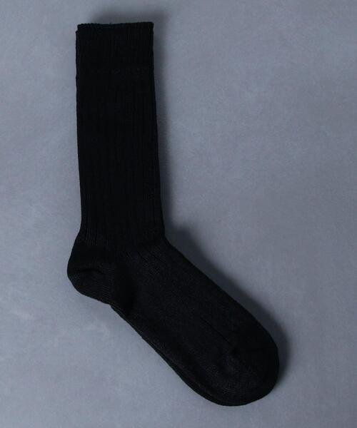 ROTOTO(ロトト)の「<RoToTo(ロトト)> LI/CT RIB◆(ソックス/靴下・メンズ・グレー/ブラック/ダークブラウン/イエロー/オフホワイト/ナチュラル・MEDIUM)」の3枚目の写真
