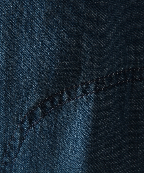 Lee(リー)の「LEE(リー) C WORK ワンピース ◆(シャツワンピース・レディース・オリーブ/ライトブルー/ネイビー・MEDIUM/SMALL)」の7枚目の写真