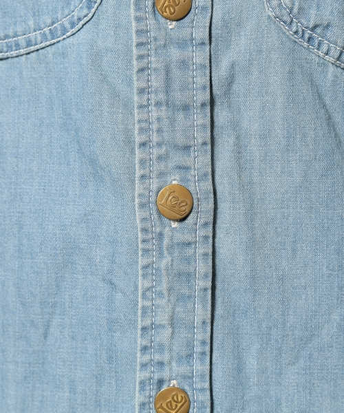 Lee(リー)の「LEE(リー) C WORK ワンピース ◆(シャツワンピース・レディース・オリーブ/ライトブルー/ネイビー・MEDIUM/SMALL)」の9枚目の写真