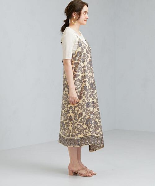 green label relaxing(グリーンレーベルリラクシング)の「FM スカーフプリント キャミワンピース(ワンピース・レディース・ナチュラル/コバルトブルー・FREE)」の8枚目の写真