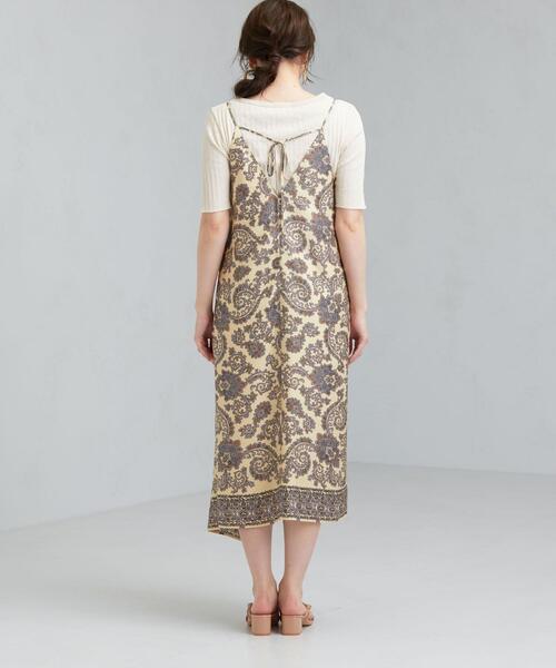 green label relaxing(グリーンレーベルリラクシング)の「FM スカーフプリント キャミワンピース(ワンピース・レディース・ナチュラル/コバルトブルー・FREE)」の7枚目の写真