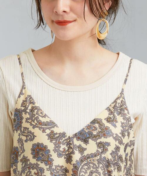 green label relaxing(グリーンレーベルリラクシング)の「FM スカーフプリント キャミワンピース(ワンピース・レディース・ナチュラル/コバルトブルー・FREE)」の6枚目の写真