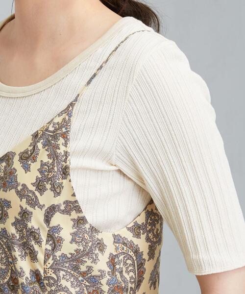 green label relaxing(グリーンレーベルリラクシング)の「FM スカーフプリント キャミワンピース(ワンピース・レディース・ナチュラル/コバルトブルー・FREE)」の5枚目の写真