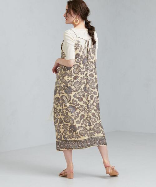 green label relaxing(グリーンレーベルリラクシング)の「FM スカーフプリント キャミワンピース(ワンピース・レディース・ナチュラル/コバルトブルー・FREE)」の12枚目の写真