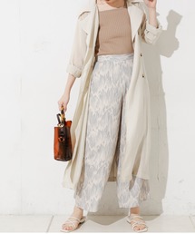 natural couture | アートフェザー柄ピンタックパンツ(その他パンツ)