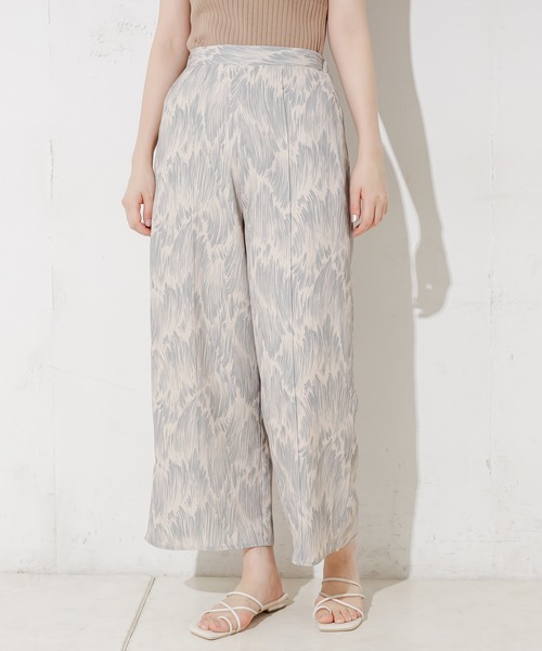 natural couture（ナチュラルクチュール）の「アートフェザー柄ピンタックパンツ（その他パンツ・レディース・ベージュ/グレー/ラベンダー・FREE）」の19枚目の写真