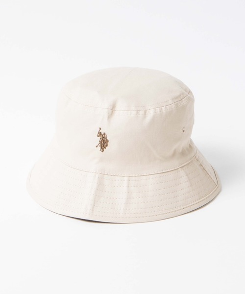 U.S. POLO ASSN.(ユーエスポロアッスン)の「∴WEGO/U.S. POLO ASSN. ワンポイントバケットハット(ハット・レディース・ブラウン/その他1/ベージュ系その他/グリーン/ブラック・FREE)」の4枚目の写真