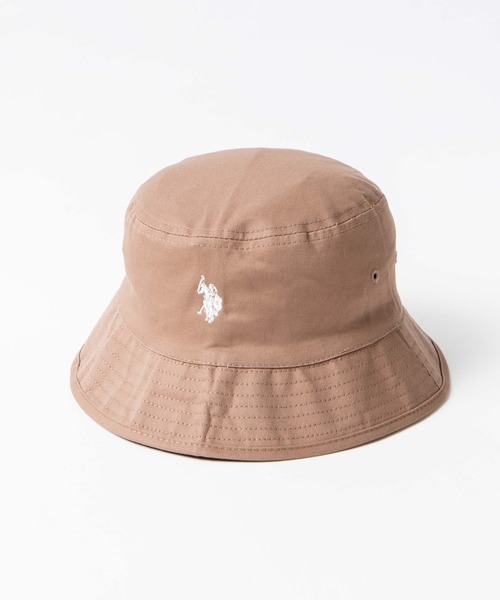 U.S. POLO ASSN.(ユーエスポロアッスン)の「∴WEGO/U.S. POLO ASSN. ワンポイントバケットハット(ハット・レディース・ブラウン/その他1/ベージュ系その他/グリーン/ブラック・FREE)」の3枚目の写真